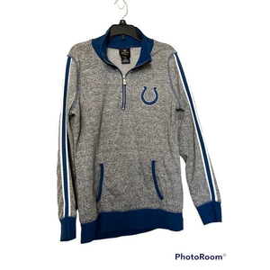 NFL Juniors Colts quarter‎ zip gray/blue size L 11/13